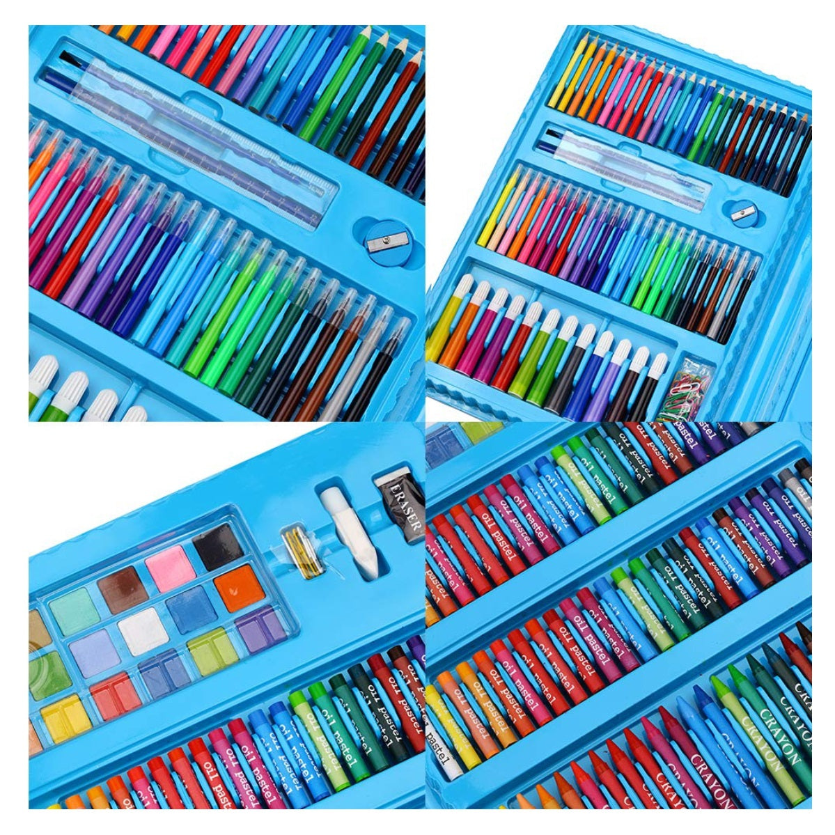 Set De Arte Colorear Con Maleta 208 Piezas