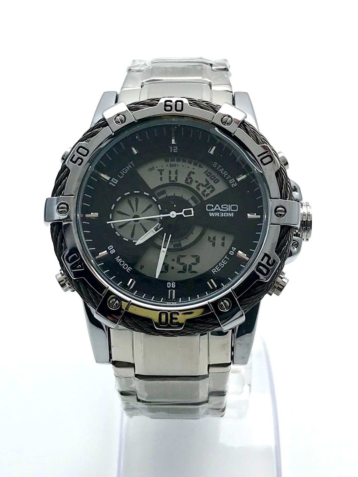 Reloj Casio Doble Hora R19 de Acero Inoxidable