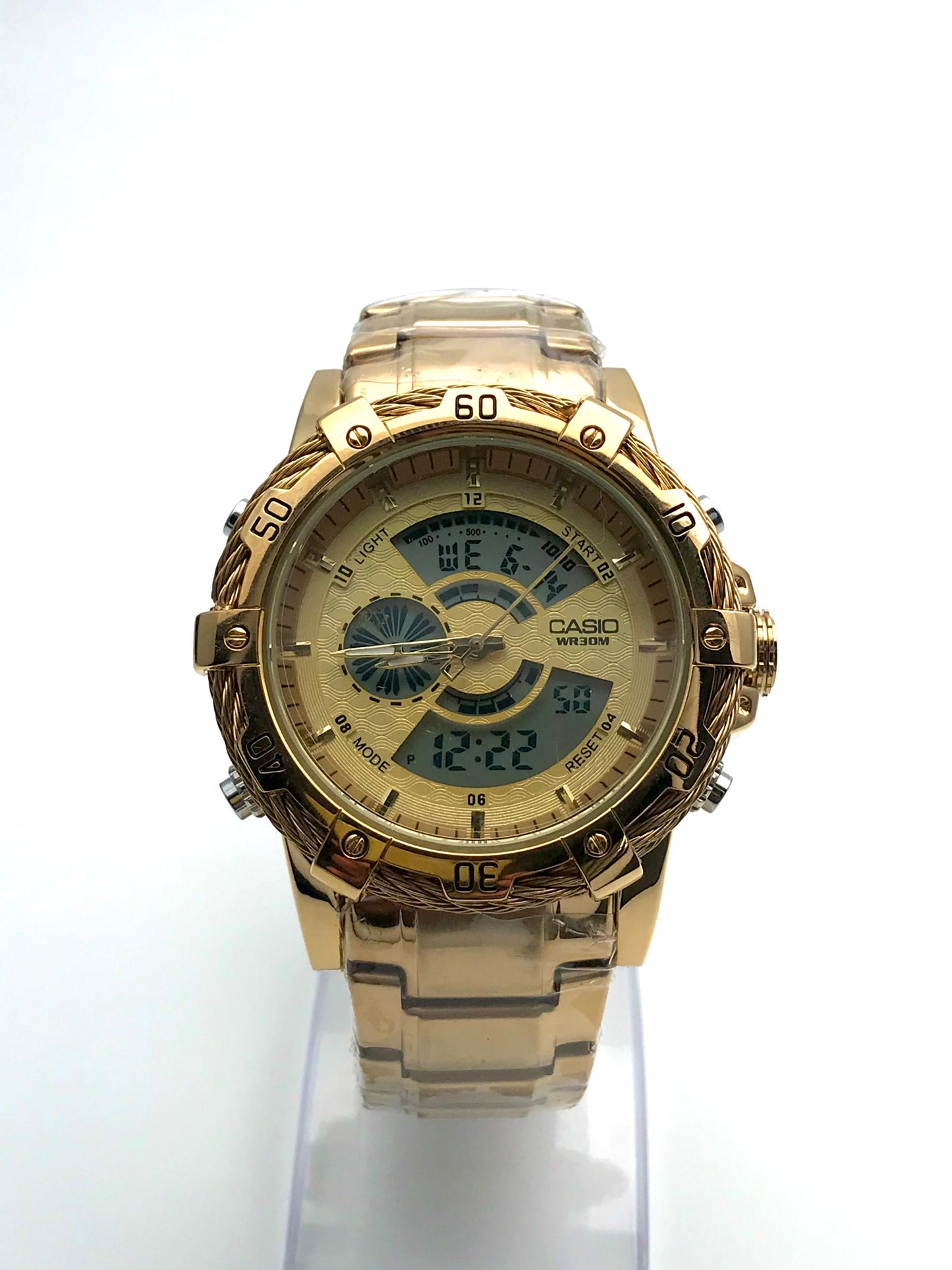 Reloj Casio Doble Hora R19 de Acero Inoxidable