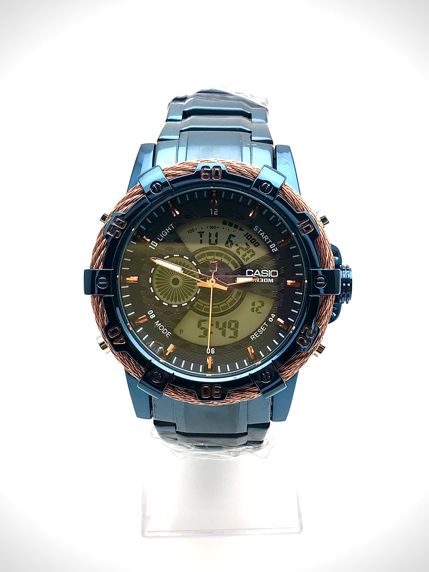 Reloj Casio Doble Hora R19 de Acero Inoxidable