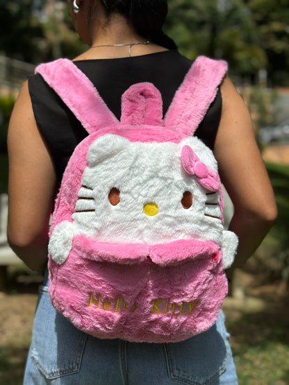 Plush Backpack with Cartoon Characters