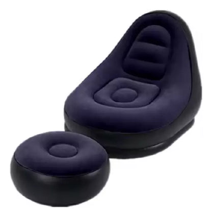 Sofá Inflable con Reposapiés – Comodidad Portátil