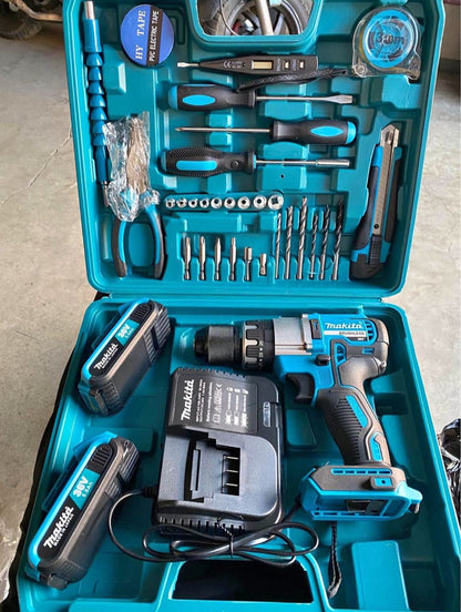 Taladro Inalámbrico Makita 36V con Percutor y Kit de herramientas