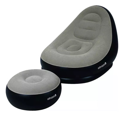 Sofá Inflable con Reposapiés – Comodidad Portátil