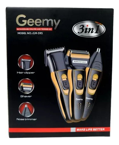 Kit de Barbería Geemy 3 en 1