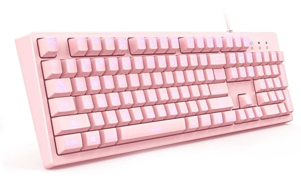 Combo Gamer ONIKUMA: Teclado y Mouse Rosado