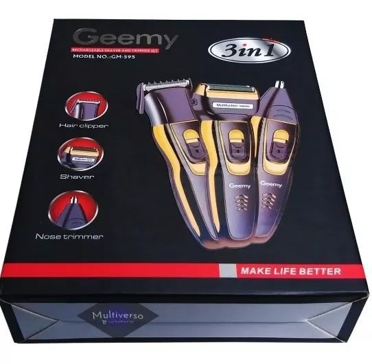 Kit de Barbería Geemy 3 en 1