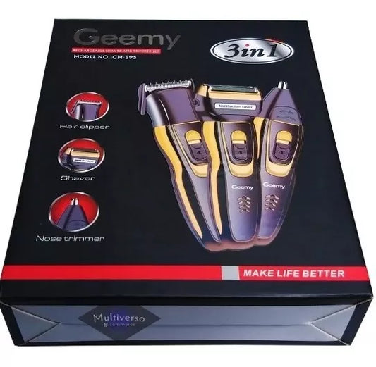 Kit de Barbería Geemy 3 en 1