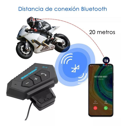 Intercomunicador Bluetooth BT12 - Claridad y Comodidad en Movimiento