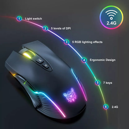 Mouse Gamer Onikuma Inalámbrico CW905 RB