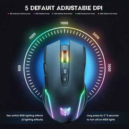 Mouse Gamer Onikuma Inalámbrico CW905 RB