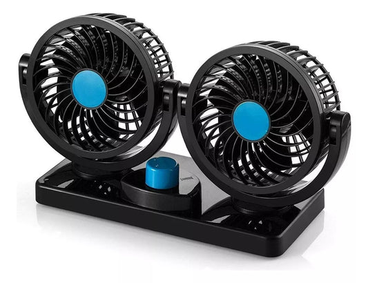 Ventilador Dual para Carro 12V con Giro 360°