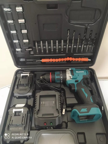 Kit Taladro Makita 24V + Kit de Herramientas 46 Piezas