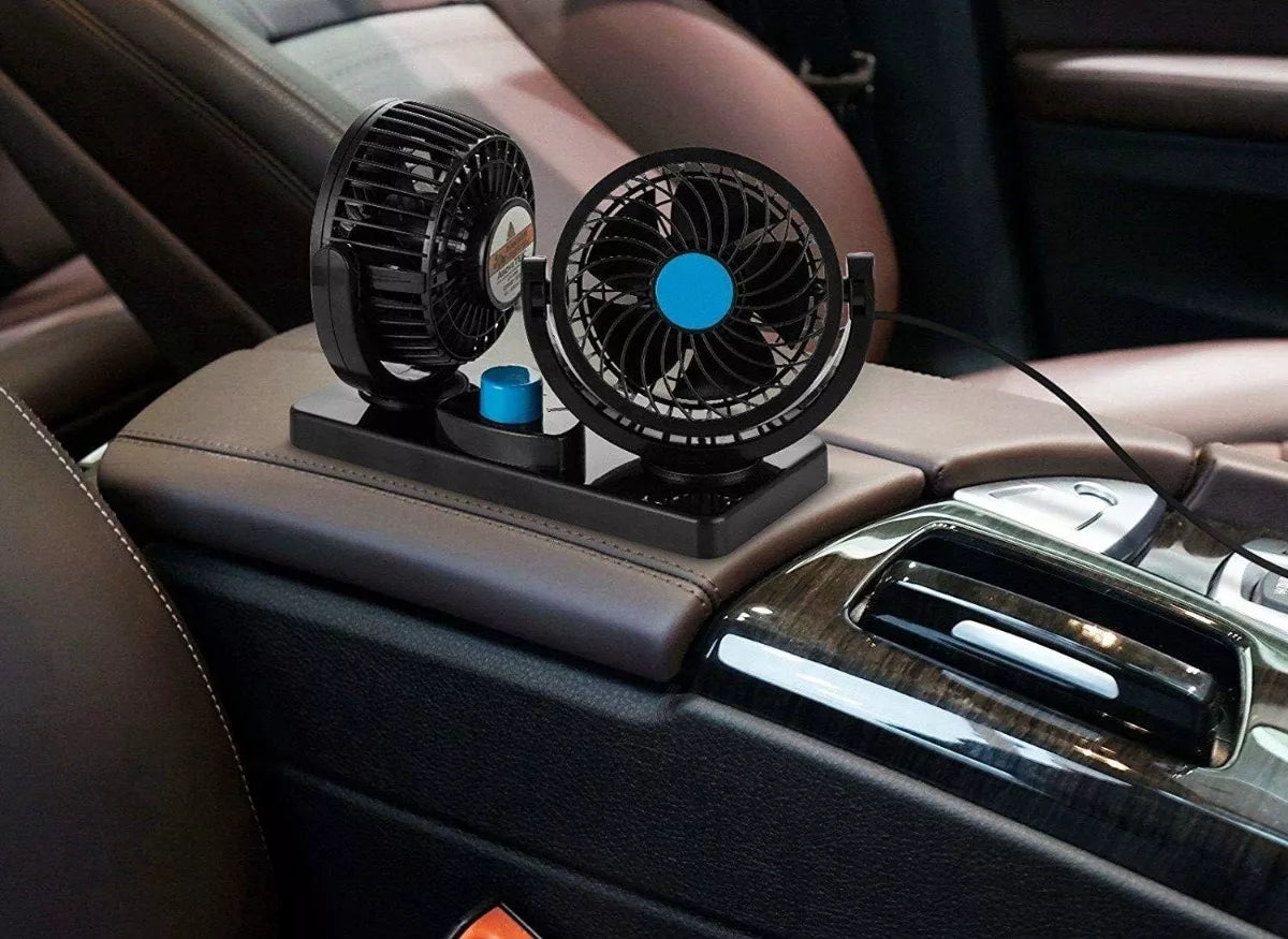 Ventilador Dual para Carro 12V con Giro 360°