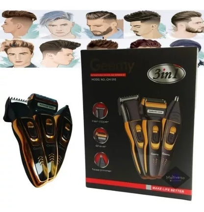 Kit de Barbería Geemy 3 en 1