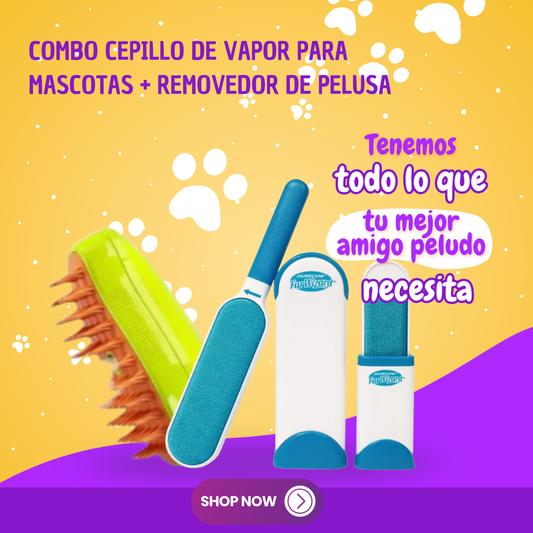 Kit Quitapelos y Vapor para Mascotas